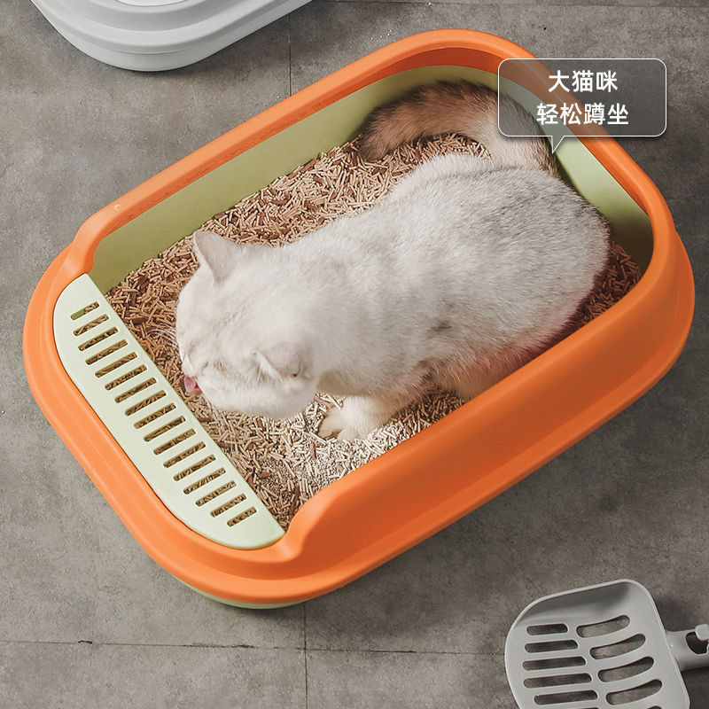 猫砂盆超大号全半封闭式防外溅带沙小号双层幼猫厕所猫咪用品大全