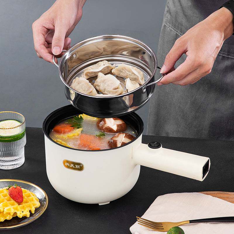 多功能电煮锅不粘锅学生宿舍电热锅双层家用小型单人电火锅