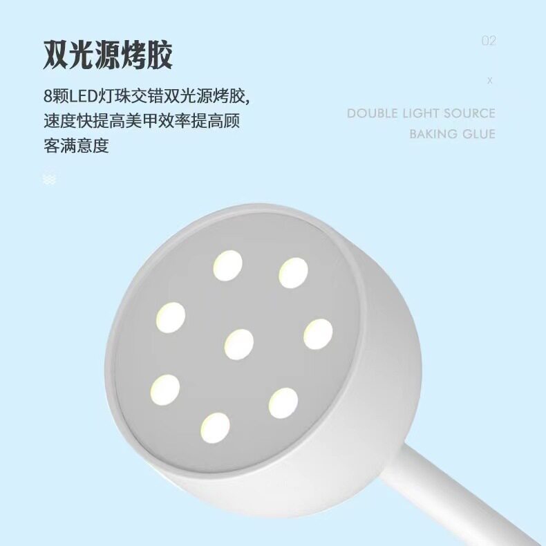 蓄电美甲灯网红白莲花白茶花贴甲片专用速干不黑手烤指甲灯