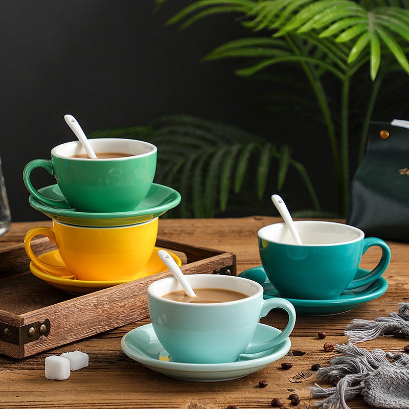 300ml陶瓷咖啡杯套装卡布