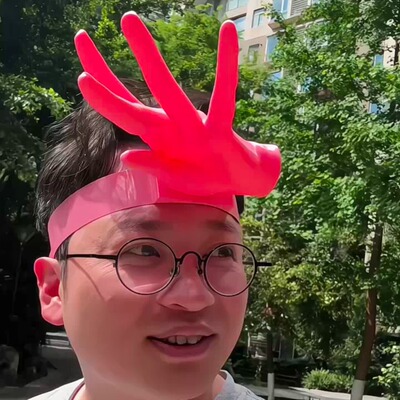 兰花指遮阳帽夏季搞怪抽象拍照道具创意巴掌防紫外线3D打印防晒帽
