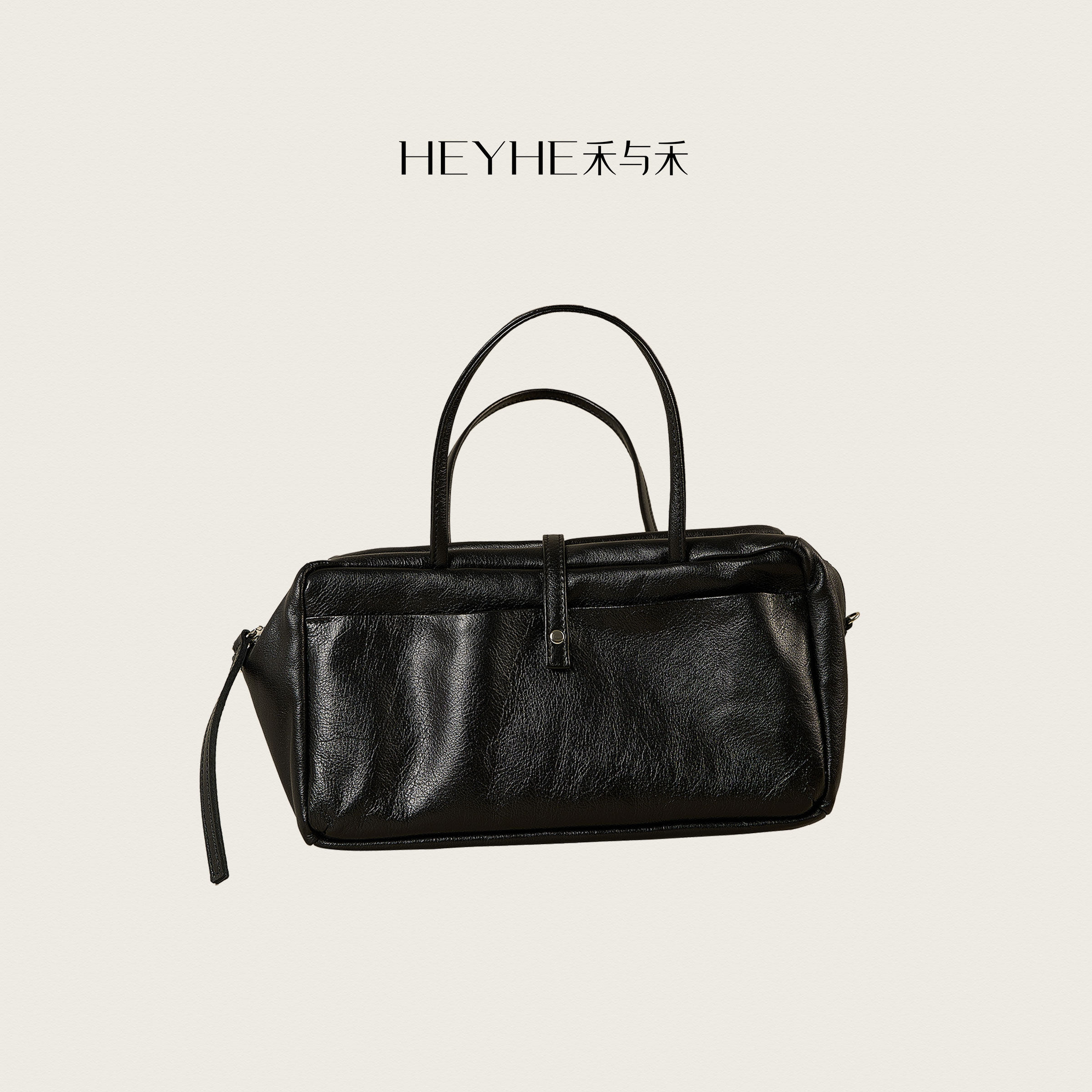 小禾【捏捏包】进口水染半植鞣水牛皮复古慵懒风日常通勤单肩包