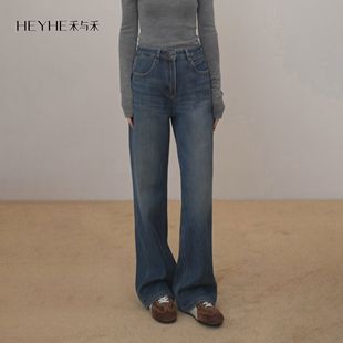 含鹅绒夹层高密牛仔斜纹深冬加厚保暖蓄热牛仔裤 小禾 鹅绒牛仔