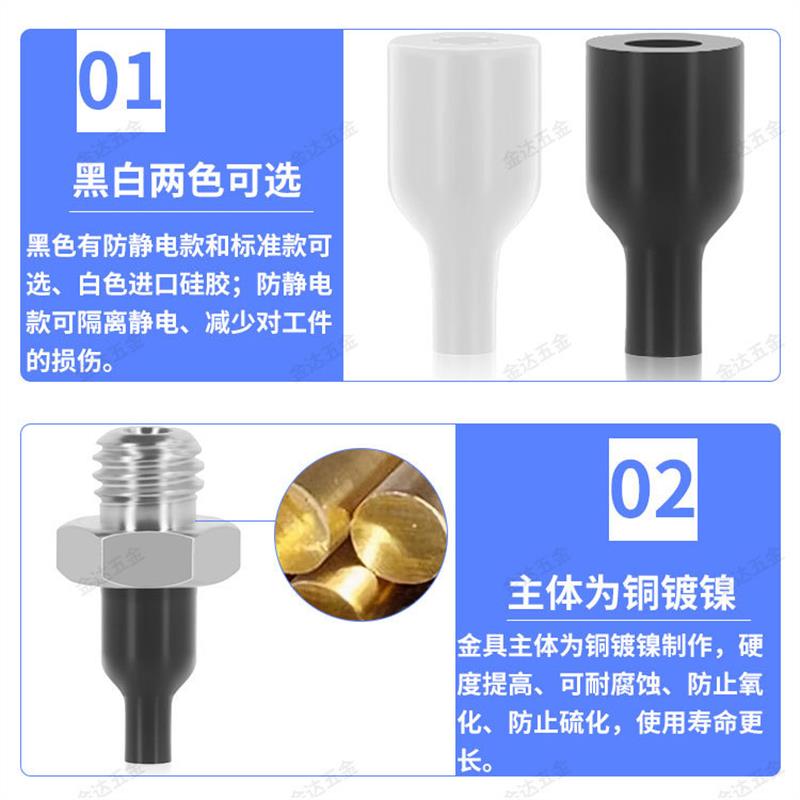 SMC机械手圆柱尖头喷嘴型真空吸盘ZP2-T08/11ANN/S-A5硅胶小吸嘴