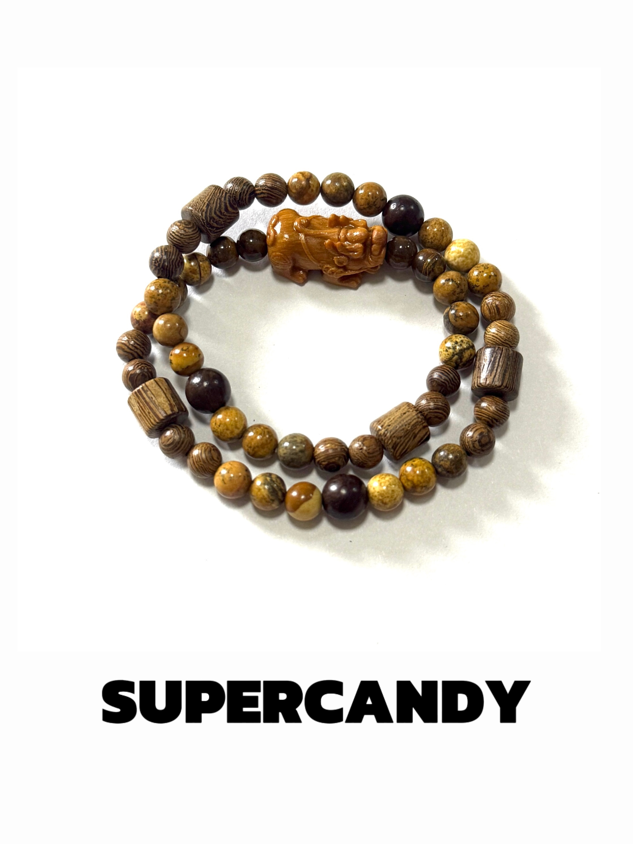 归墟  SuperCandy原创设计手作图画石木珠叠戴新中式男女显白