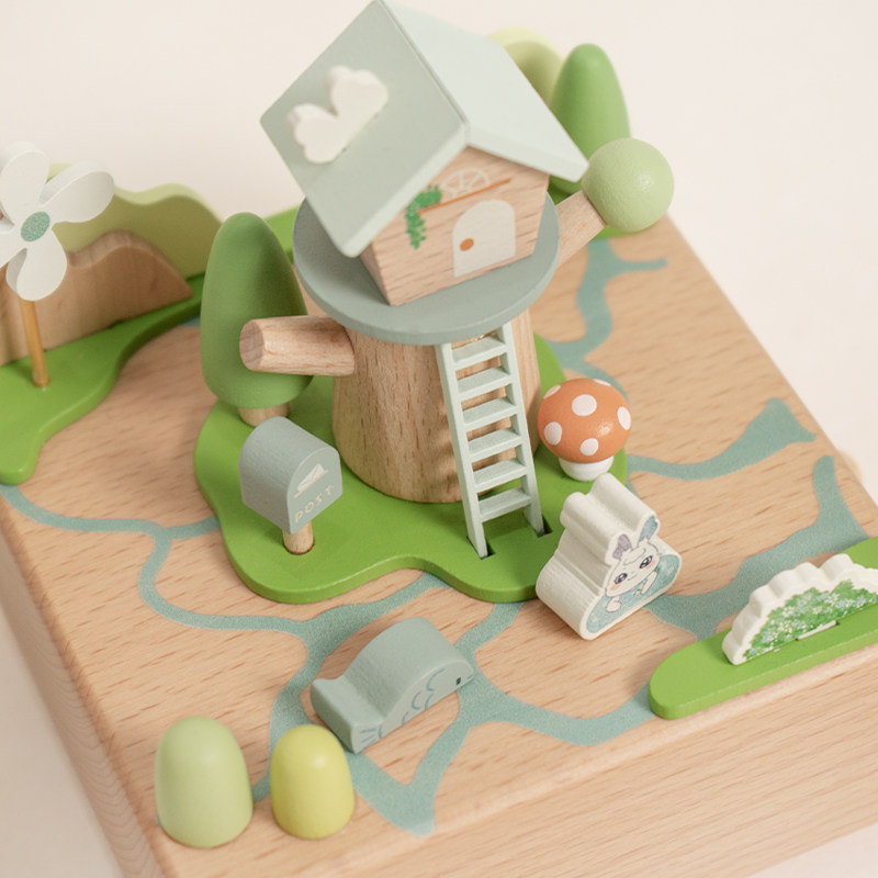 木质音乐盒发条生日礼物女生闺蜜小礼物创意高级礼品云和湖八音盒