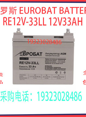 EUROBAT蓄电池RE12V-33LL 12V33AH免维护 机房储能备用电源