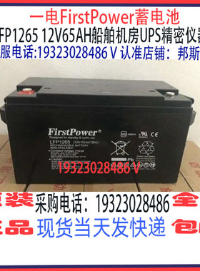FirstPower一电蓄电池LFP1265 12V65AH免维护 机房UPS应急储能