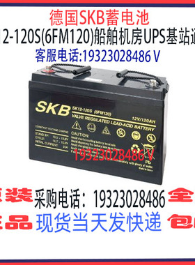 德国SKB蓄电池SK12-120S 12V120AH免维护 船舶机房通讯基站储能
