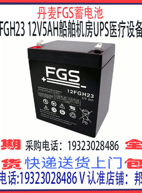 丹麦FGS蓄电池12FGH23 12V5AH铅酸免维护 船舶机房通信医疗设备