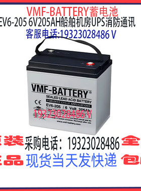 德国VMF-BATTERY蓄电池EV6-205 6V205AH免维护 船舶精密仪器设备