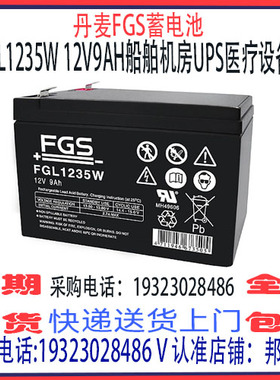 丹麦FGS蓄电池FGL1235W 12V9AH免维护 船舶机房UPS通信医疗设备
