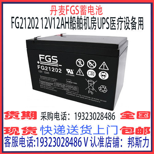 丹麦FGS蓄电池FG21202 12V12AH免维护 船舶机房UPS通信医疗设备 - 实物图