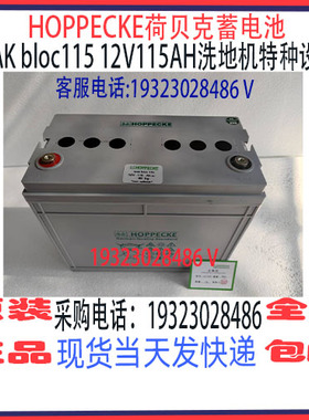 新款HOPPECKE荷贝克蓄电池TRAK bloc115 12V115AH洗地机特种设备