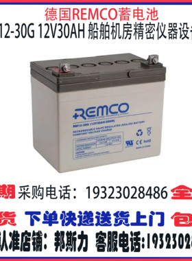 德国REMCO蓄电池RM12-30G 12V30AH高倍率 船舶机房UPS通信基站