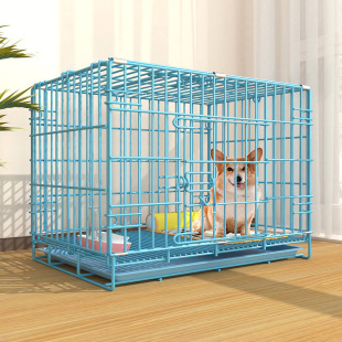 加粗折叠狗笼铁笼室内小型犬狗笼子运输笼大型犬狗窝宠物笼子猫笼
