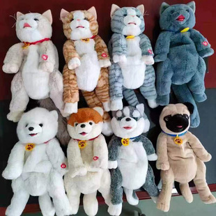 电动毛绒仿真动物背包猫咪狗狗宠物包触摸会撒娇会学说话唱歌玩具