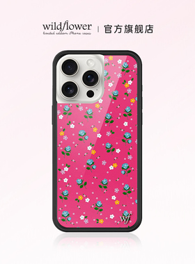 Wildflower粉嫩花卉手机壳Pink Dainty Florals适用苹果iPhone15/14/Pro/Max硬壳全包保护套硅胶防摔时尚wf