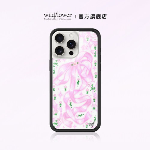 Wildflower绸带花环手机壳