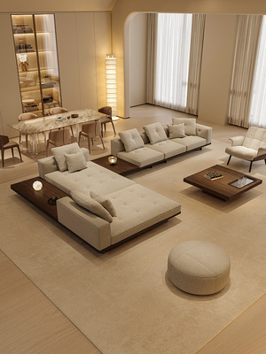 Dylan迪兰沙发高端意式极简宋代美学大户型别墅客厅中古原木风