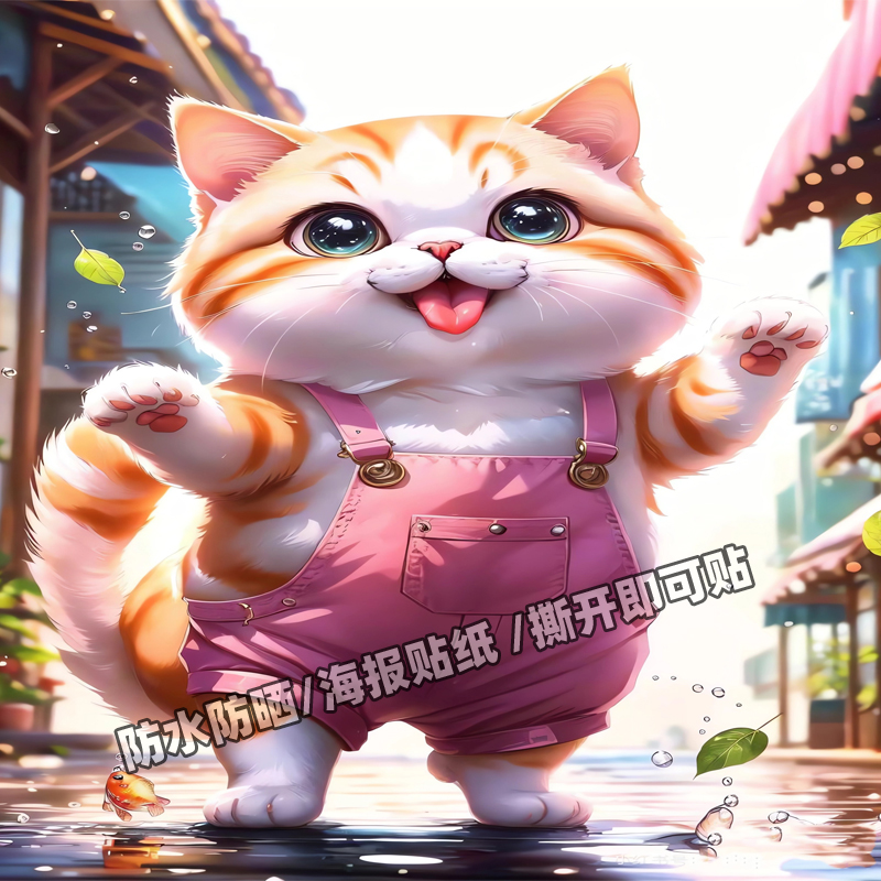 家居儿童房间厕所门窗背景墙面装饰卡通海报贴纸画遮丑自粘
