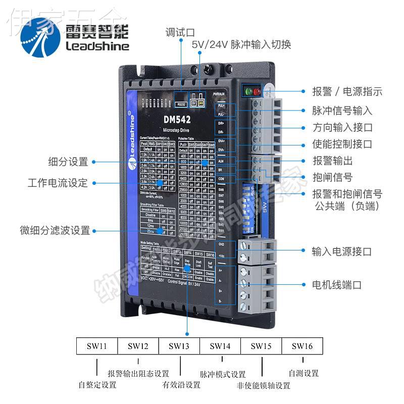 雷赛智能42/57/86步进电机驱动器DM422/SM542/CDMA860H882556
