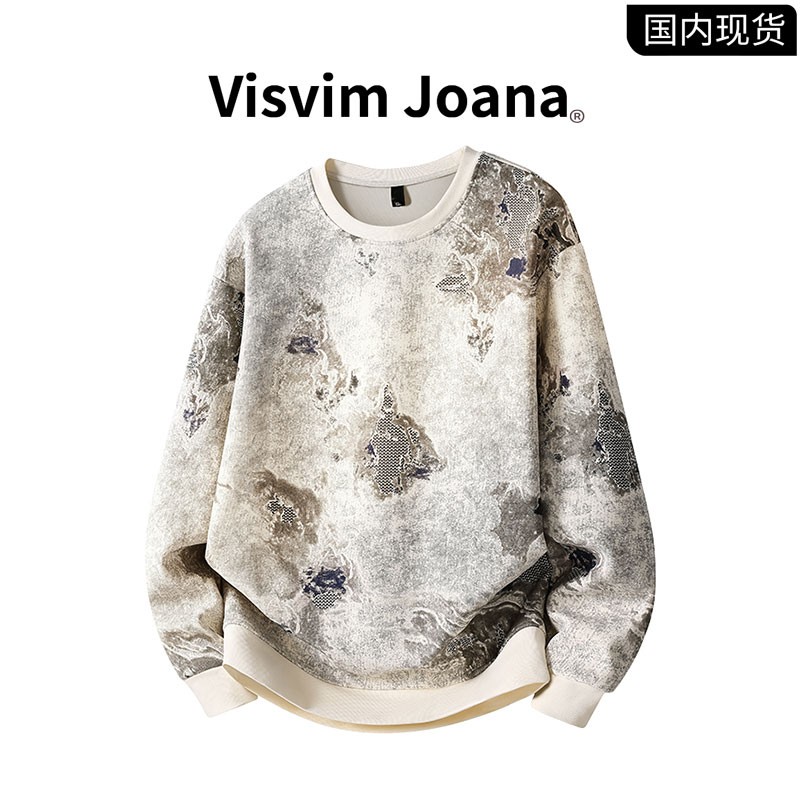 品牌现货撤柜】VISVIM JOANA秋季大码潮牌卫衣男士加大加肥打底衫