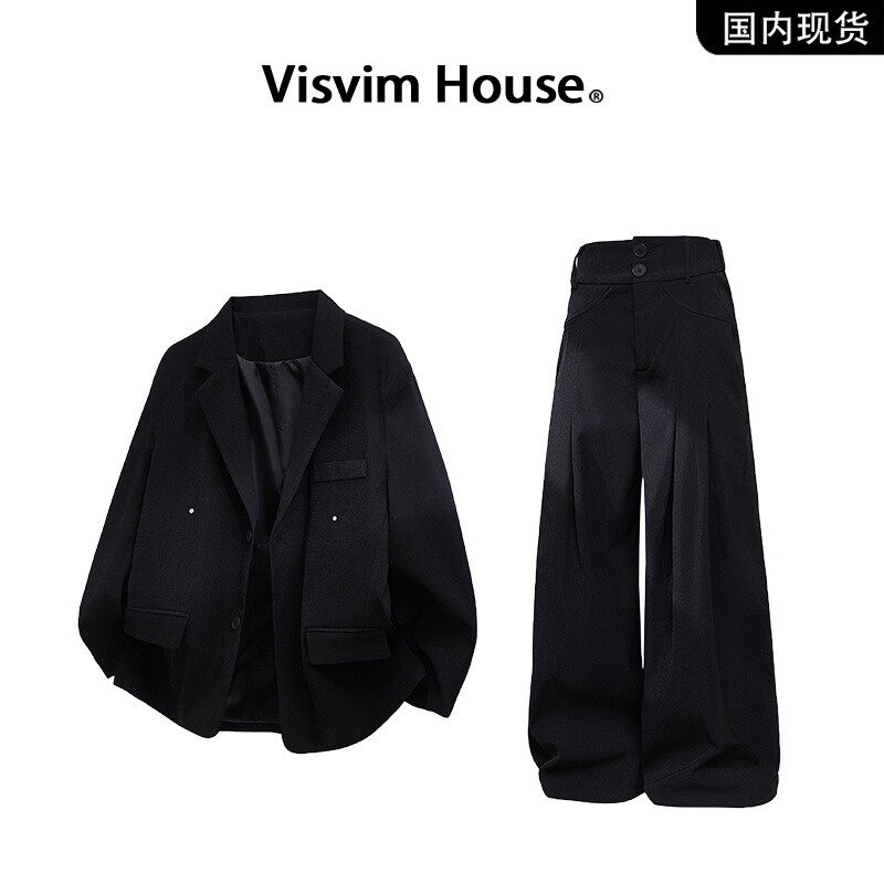 品牌现货撤柜】VISVIM WINGS秋季新款简约西服廓形垂感套装男士