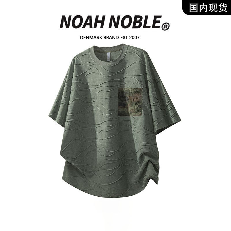 香港潮牌官方店】NOAH NOBLE 大码男装夏季美式印花宽松短袖T恤男