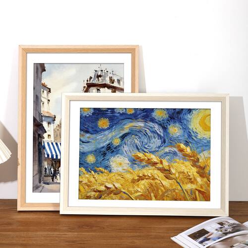 简约实木相框定制4K8K木质原木画框空框装裱a2A3a4a5海报展示框架