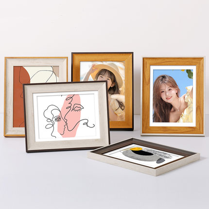 洗照片做成相框加打印高级感空框摆台婚纱照六6寸7七8八A4定制diy