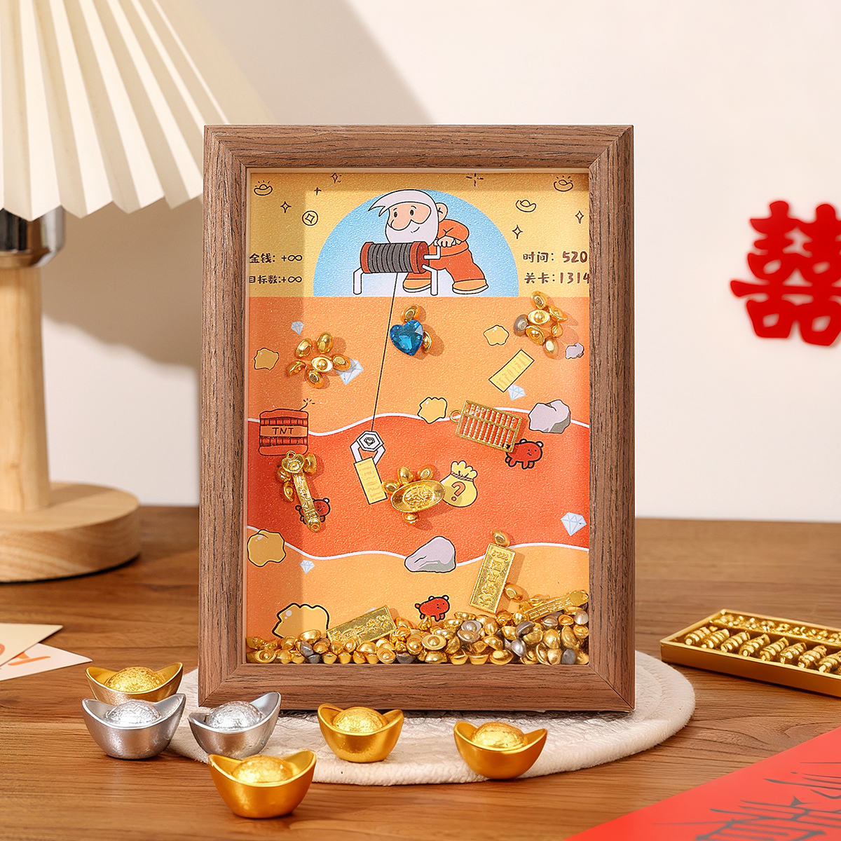 黄金矿工相框桌面摆件