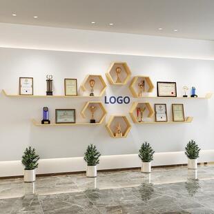 定制荣誉墙展示架展示奖牌奖杯学校公司展示墙简约造型置物架