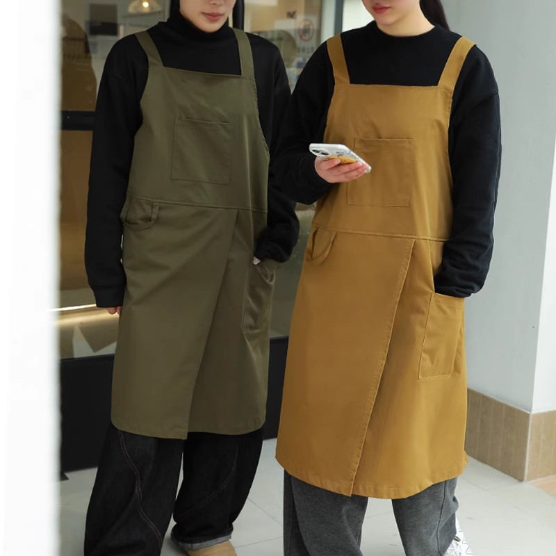 爆款工装咖啡师围裙餐饮专用高级