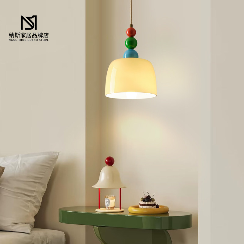 法式奶油风餐厅吊灯北欧创意温馨卧室床头灯ins网红吧台实木灯具,家装灯饰光源,餐厅吊灯,淘宝优惠券,粉丝福利购,淘宝优惠卷