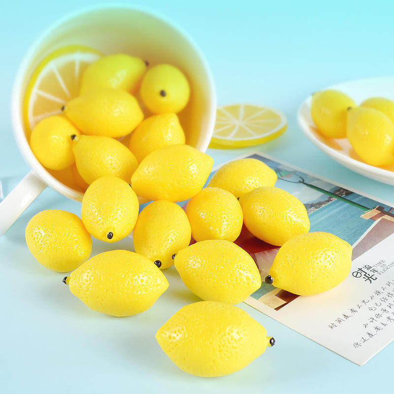 道具食玩模型迷你假水果模型过家家玩具袖珍黄仿真水果小柠檬