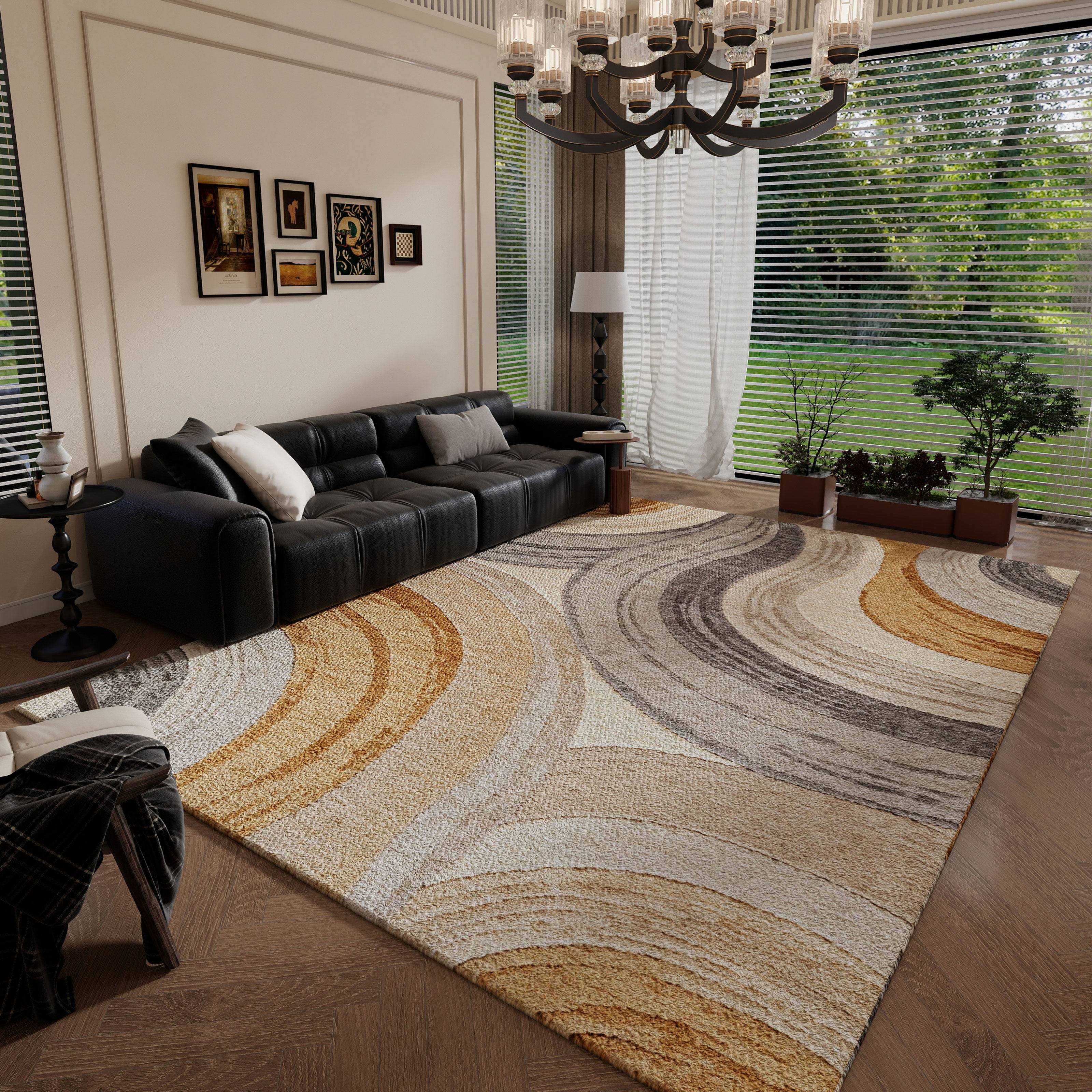 复古全铺无甲醛防滑客厅地毯