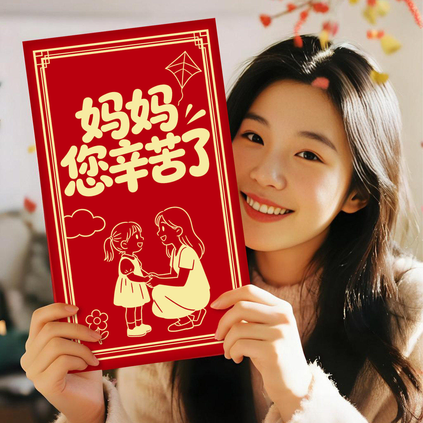 超大号红包袋2026新款妈妈生日快乐封包父亲节个性创意仪式感礼物