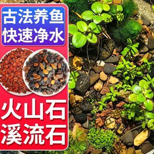 天然火山石溪流石套餐铺底颗粒原生水族古法鱼缸专用造景装饰底砂