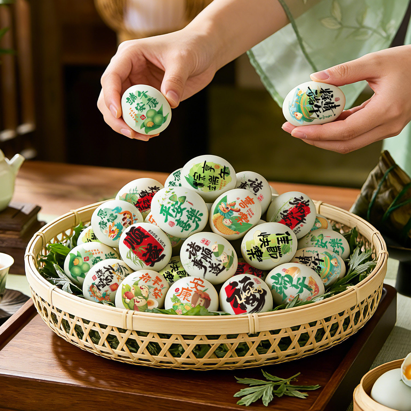 端午节装饰鸡蛋贴纸传统文化节日主题活动氛围仪式感场景布置用品