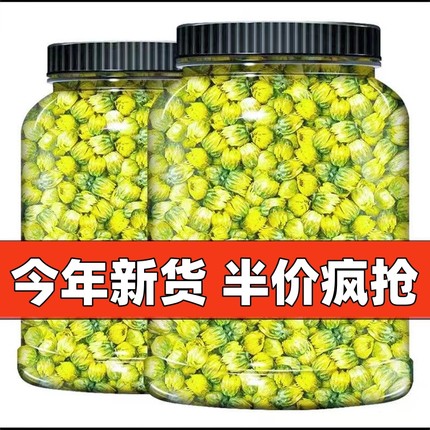 【2024新货】桐乡胎菊菊花茶杭白菊贡菊罐装凉茶熬夜花草茶叶枸杞