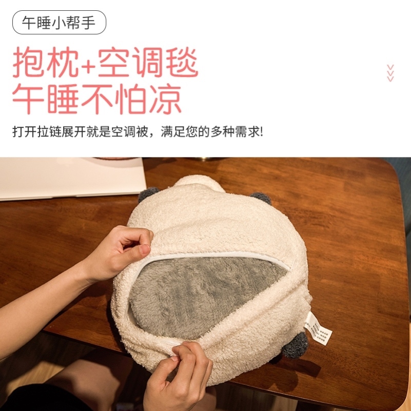 抱枕被子两用枕头女生睡觉车载车内靠枕二合一毯子办公室午睡靠垫