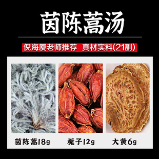 茵陈蒿汤中药材原料煮水喝棉因菌陈茶大黄山栀子退黄汤包21副正品