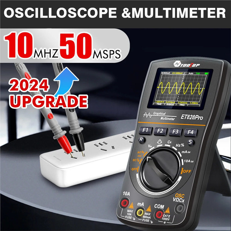 TOOLTOPET828Pro数字示波器6000计数万用表50Msps采样率多功能图片