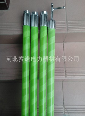绿色令克棒3节4米 高压拉闸杆4米10kv殿力拉杆10千伏用组合对接式
