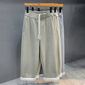 子男运动裤 超柔舒适针织休闲卫裤 美式 宽松直筒阔腿裤 男士 2025新款
