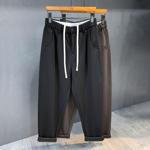宽松小直筒锥形长裤 极简风百搭高端轻熟复古休闲裤 新款 秋季 子 男士