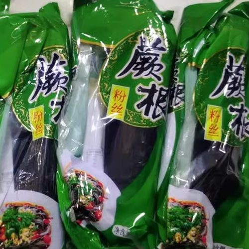 小顾四川特产蕨根粉0脂酸辣厥根粉带调料葛根代餐凉拌撅根粉丝干