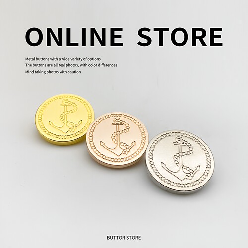 经典平面金色扣T家西装开衫扣子