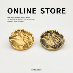 金属复古金色风衣皮草纽扣不规则大衣西装外套钮扣高档毛衣扣子